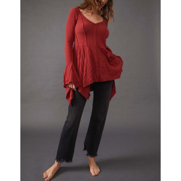 🎉 LAST CHANCE🎉 FREE PEOPLE Primrose Thermal / Faded Rust - Picture 10 of 11